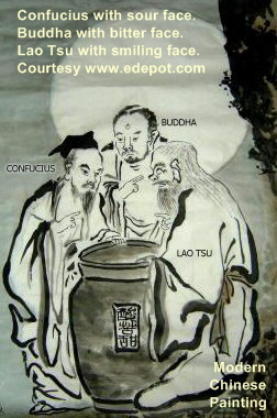 Three Sages Tasting Vinegar -- Modern Chinese Painting