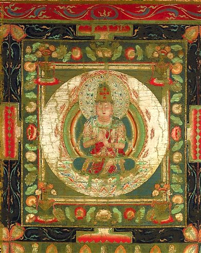 Dainichi Nyorai Closeup Kongokai Mandala Heian Era Templo Toji