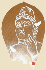 Kannon as shown in leaflet from Tsubosakadera Temple