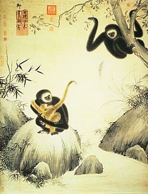 Gibbons at Play, 1427 AD, National Palace Museum, Taipei, Taiwan