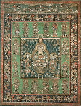 Mandara of Han'nya (Hannya) Bosatsu, 16th century (Sanskrit Prajnaparamita Bodhisattva)