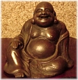 Hotei God of Contentment/Happiness, Bizen Ceramic, Meiji Period