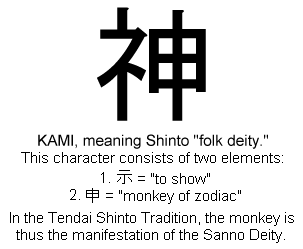 Kami -- Chinese character for "GOD" or "KAMI" (Japanese pronounciation)