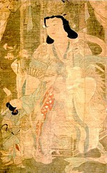 Kariteimo Painting on Silk, Treasure of Daigoji Temple, Kamakura Era, courtesy http://www.daigoji.or.jp/e/