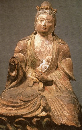 Kariteimo Holding Babe in Left Hand & Pomegranate in Right Hand., LATE HEIAN ERA (estimate)