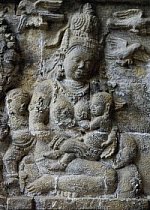 Hariti, 9th Century, Borabudur, Java Bas-Relief