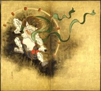 Raijin (Thunder God), painting by Ogata Korin, Edo Era, Tokyo National Museum