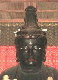 Jufuku-ji in Kamakura, Wooden Statue, Shaka Nyorai with Headdress