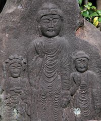 shaka-triad-mongu-fugen-stone