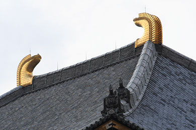 Shibi closeup at Todaiji Temple, Nara