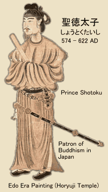 Prince Shotoku Taishi, Patron of Japanese Buddhism (Edo Period Painting)