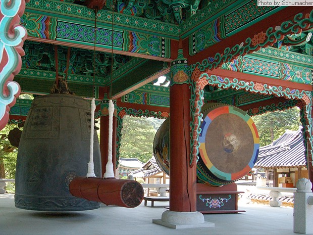 Bell tower at Magoksa Temple.