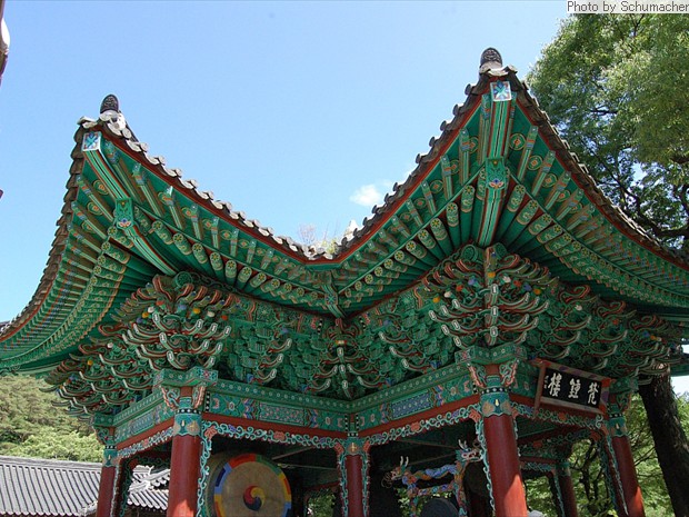 Bell tower at Magoksa Temple.