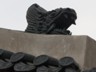 Ceramic roof tile of Makara at Gyeongbokgung Palace, Seoul, Korea. An ancient Vedic sea monster known as Makara 鯨魚 or 摩竭. Commonly positioned on the main ridge of temples & palaces in Korea and thought to protect against fire.