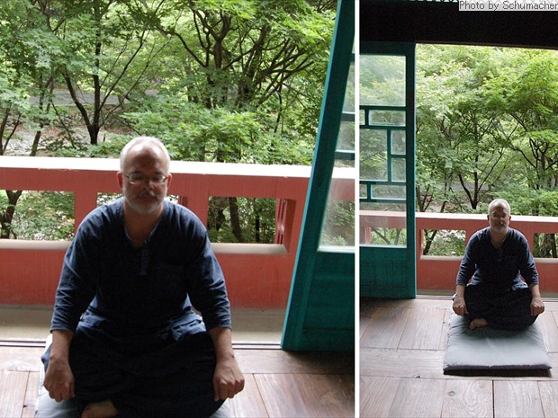 Mark Schumacher (this site's author) at Magoksa Temple.