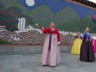 Street performers in downtown Seoul.
