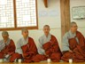 Bikuni (nuns) during the Dharma talk at Bongamsa Temple.