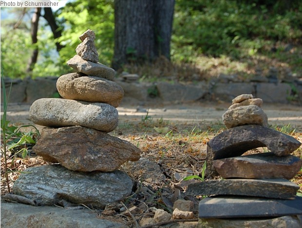 Gapsa Temple. Votive stone towers (pagodas).