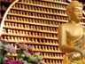 Śākyamuni Buddha. Int'l Seon Center, Dongguk Univ.. Devotees buy a tiny effigy, make a prayer (wish), and donate it to the center.